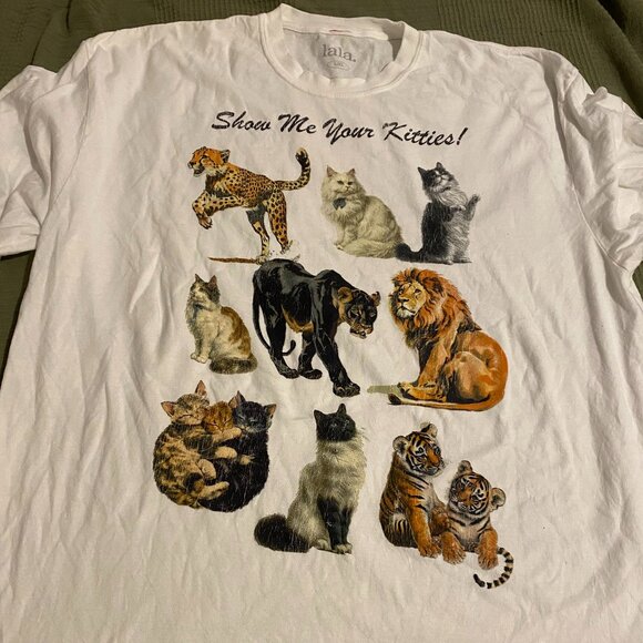 Dressed in Lala Kitties on Kitties Oversized Tee L/XL - Picture 1 of 3
